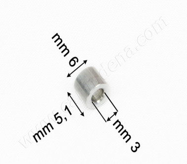 CYLINDER ALUMINIUM SPACERS 6X5,1