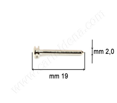BELLOWS PIN CYLINDRICAL HEAD, NICKEL FINISH MM 19