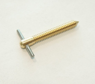 T-SCREW FOR BASS STRAP, BRASS FINISHING