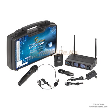 radiomicrofono soundsation digitale doppio uhf wfd290hp 1tx mano  1tasc headset 823832mhz