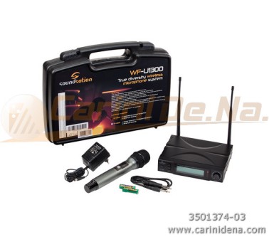 RADIOMICROFONO SOUNDSATION TRUE DIVERSITY UHF WF-U1300H 300 CANALI TX A MANO 823-832Mhz