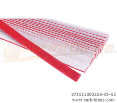 striscette pelle e feltro  biancarosso mm 13 x 3 0 0 1