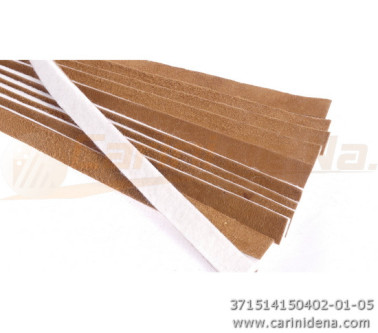 STRISCETTE PELLE E FELTRO - MARRONE-BIANCO mm 14 X 1,5 +-0,1