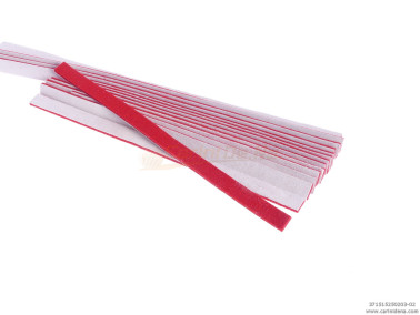 STRISCETTE PELLE E FELTRO - BIANCA-ROSSO mm 15 X 2,5 +-0,1