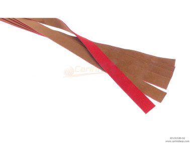 STRISCETTE PELLE E FELTRO - MARRONE-ROSSO mm 15 X 3,0 +-0,1