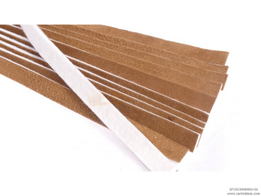 striscette pelle e feltro  marronebianco mm 15 x 4 0 0 1