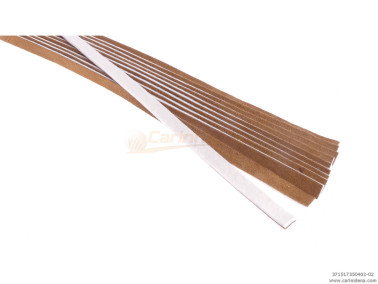 STRISCETTE PELLE E FELTRO - MARRONE-BIANCO mm 17 X 3,5 +-0,1