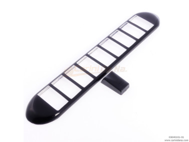 borchie copriregistri all t09 cm 28 5 x 5 smussata cnera   9 fori ps