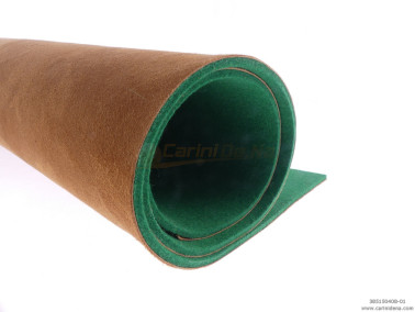 PELLE E FELTRO IN LASTRA RETTIFICATA (nr 1m2 0,10) SP. mm 1,5 (+-0,1) MARRONE/VERDE