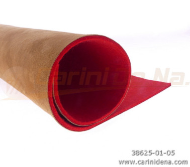 PELLE E FELTRO IN LASTRA (nr 1m2 0,10) SP. mm 2,5 (+-0,3) MARRONE/ROSSO