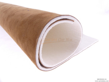 PELLE E FELTRO IN LASTRA (nr 1m2 0,10) SP. mm 3,5 (+-0,3) MARRONE/BIANCO