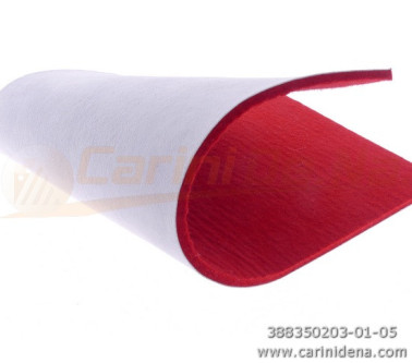 PELLE E FELTRO IN LASTRA RETTIFICATA (nr 1m2 0,10) SP. mm 3,5 (+-0,1) BIANCA/ROSSO