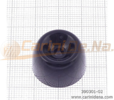 PLASTIC FOOT POST ROUND 22X13 mm BLACK