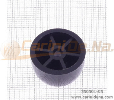 PLASTIC FOOT POST ROUND 22X13 mm BLACK