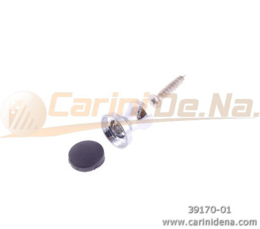 PIEDINI OTTONE CON SEDE GOMMINO LISCI KIT (TORN+GOMM+VITE) - CROMATI