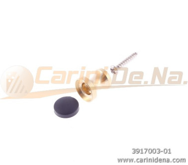 PIEDINI OTTONE CON SEDE GOMMINO LISCI KIT (TORN+GOMM+VITE) - GREZZO