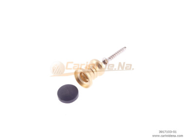 PIEDINI OTTONE CON SEDE GOMMINO RIGATI KIT (TORN+GOMM+VITE) - GREZZO