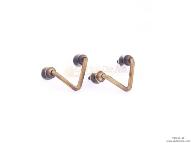 portatracolle filo a v ferro  invecchiato ottone