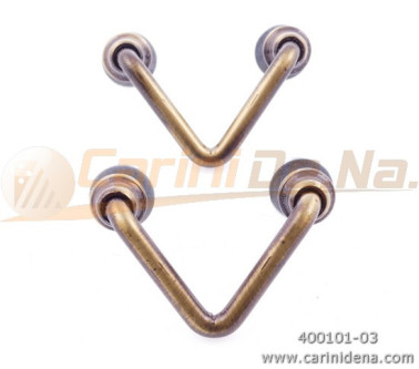 PORTATRACOLLE FILO A V FERRO - INVECCHIATO OTTONE