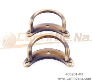 portatracolle mezzaluna grandi  invecchiato ottone