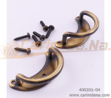 PORTATRACOLLE MEZZALUNA GRANDI - INVECCHIATO OTTONE