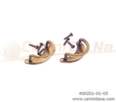 PORTATRACOLLE MEZZALUNA GRANDI - INVECCHIATO OTTONE