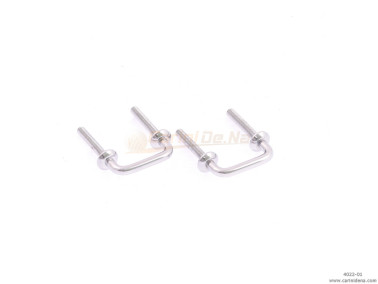 PORTATRACOLLE FILO A U FERRO BOCC. AVV. INTERNO mm 22 (INTERASSE mm 26) - CROMATE