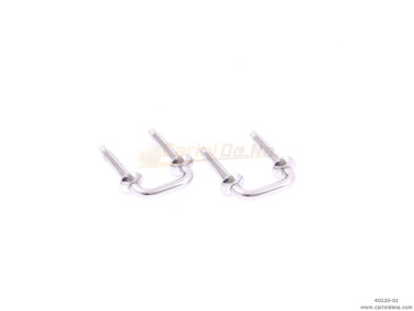 PORTATRACOLLE FILO A U OTTONE BOCC. AVV. INTERNO mm 17 (INTERASSE mm 21) - CROMATE