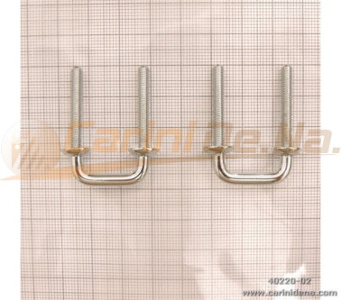 PORTATRACOLLE FILO A U OTTONE BOCC. AVV. INTERNO mm 17 (INTERASSE mm 21) - CROMATE