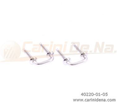 PORTATRACOLLE FILO A U OTTONE BOCC. AVV. INTERNO mm 17 (INTERASSE mm 21) - CROMATE