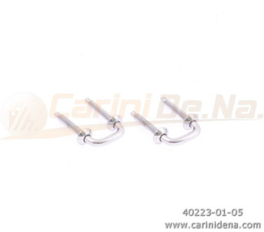 portatracolle filo a u ottone bocc avv interno mm 15 interasse mm 19  cromate