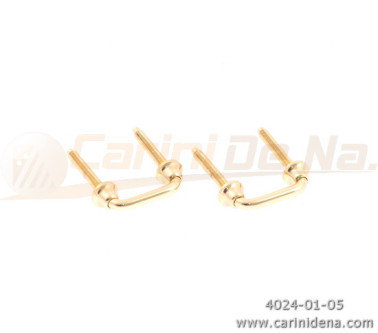 PORTATRACOLLE FILO A U FERRO INTERNO mm 17 (INTERASSE mm 26) - DORATE