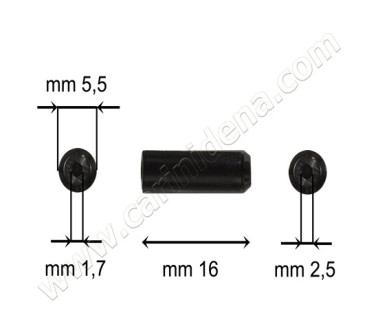 PISTONCINI TRONC. 5,5 X 16 F2.5 ACETATO