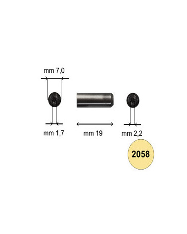 PISTONCINI TRONC. 7   X 19 2Fori:1,7-2,2 ACR. PASTELLO AVORIO - CAR031BT 2058AV
