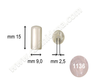 PISTONCINI ACR.   9    X 15 PERLA BIANCO