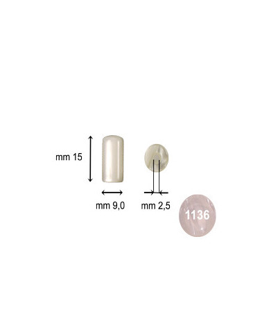 PISTONCINI ACR.   9    X 15 PERLA BIANCO