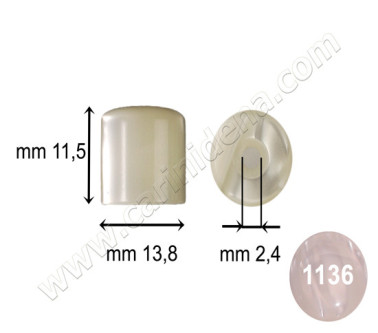 PISTONS WITH HOLE ACR. 13,8 X 11,5 PERLA BIANCO