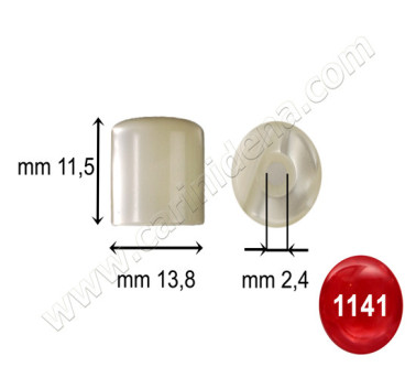 PISTONCINI ACR.  13,8 X 11,5 PERLA ROSSO - CAR027BE 1141RO