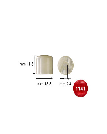 PISTONCINI ACR.  13,8 X 11,5 PERLA ROSSO - CAR027BE 1141RO