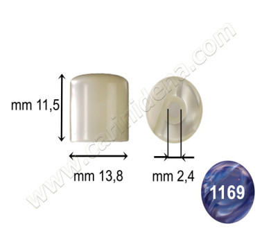 PISTONS WITH HOLE ACR. 13,8 X 11,5 PERLA BLU