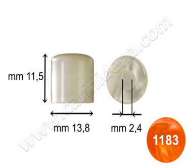 PISTONCINI ACR.  13,8 X 11,5 PERLA ARANCIONE - CAR027BE 1183AR