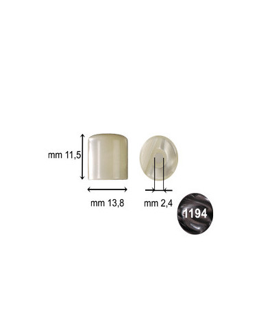 PISTONCINI ACR.  13,8 X 11,5 PERLA NERO - CAR027BE 1194NE