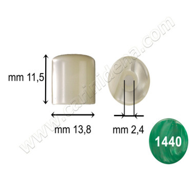 PISTONCINI ACR.  13,8 X 11,5 PERLA VERDE - CAR027BE 1440VE