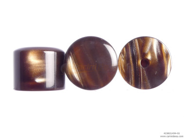 PISTONCINI ACR.  13,8 X 11,5 PERLA MARRONE CHIARO - CAR027BE 1454MA