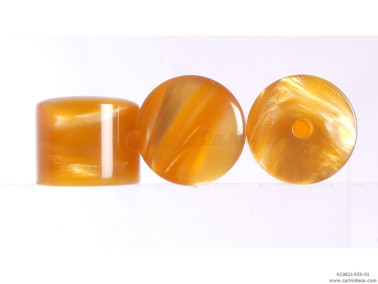 PISTONCINI ACR. 13,8 X  11,5 MARRONE/ORO PERLA