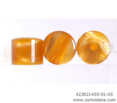 PISTONCINI ACR. 13,8 X  11,5 MARRONE/ORO PERLA