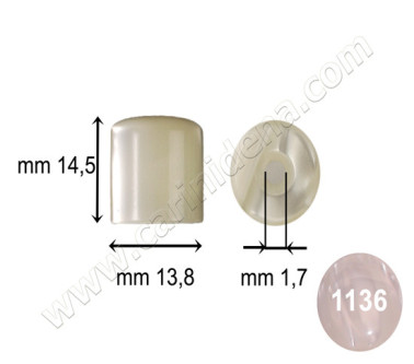 PISTONCINI ACR.  13,8 X 14,5 PERLA BIANCO - CAR028BE 1136SP