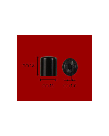 PISTONCINI ACR.  14    X 16 PASTELLO NERO - CAR029BB 237NER