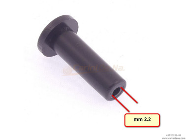 PISTONCINI TRONC. TESTA LARGA 2C - GAMBO mm 6,3 X 19.6 FORO 2.2 PLASTICA