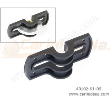 ATTACCO LATERALE PLASTICA ROTELLE ALL. BOCC. ALTA D. mm 8,5